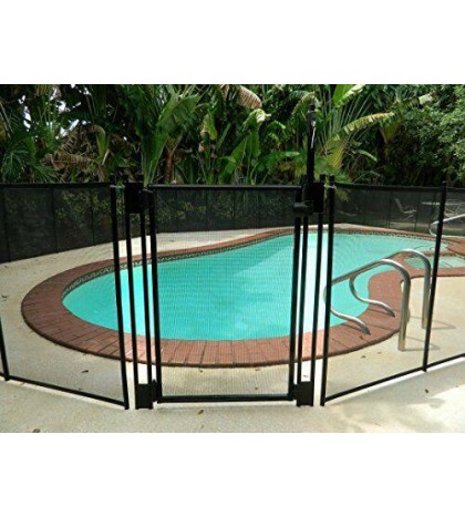 Pool Fence DIY by Life Saver Self-Closing Gate Kit, Black Black Gate