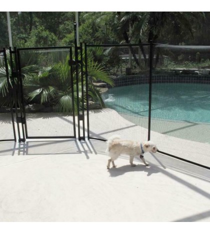 Pool Safety Fence 4 ft. x 12 ft. Brown In Ground UV Resistant Fiberglass Mesh