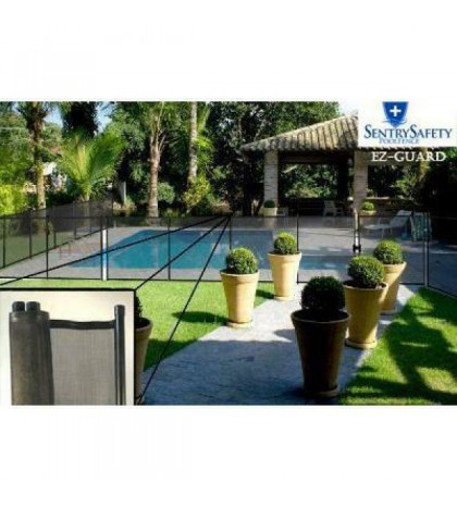 Pool Safety Fence 4 ft. x 12 ft. Brown In Ground UV Resistant Fiberglass Mesh