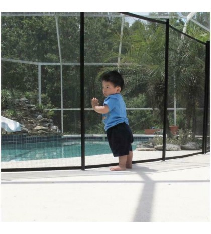 Pool Safety Fence 4 ft. x 12 ft. Brown In Ground UV Resistant Fiberglass Mesh