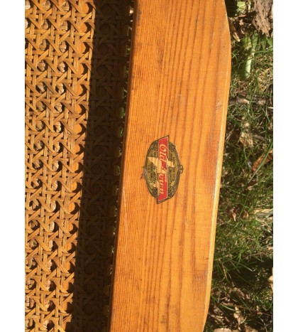 Original Vintage solid Ash CANED FOLDING CANOE SEAT OEM Old Town Canoe (c) 1980