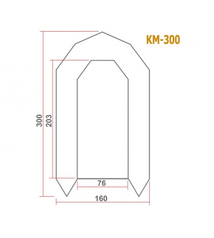 Protective Full Tent Awning for Inflatable Boat Kolibri