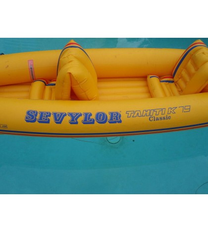 Sevylor Tahiti K79 Classic Inflatable 2-Person Kayak w/ Oars EUC