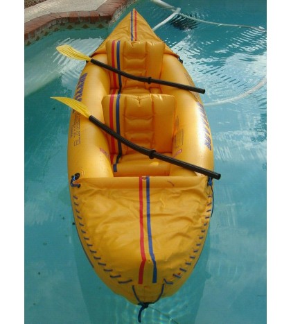 Sevylor Tahiti K79 Classic Inflatable 2-Person Kayak w/ Oars EUC