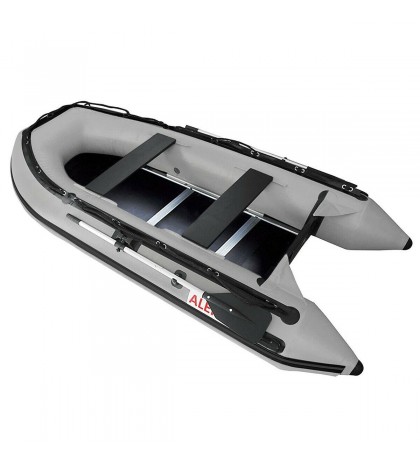 Fishing Boat 3 4 Person Inflatable Rafting Gray Blow Up Boat With Oars Set Pump
