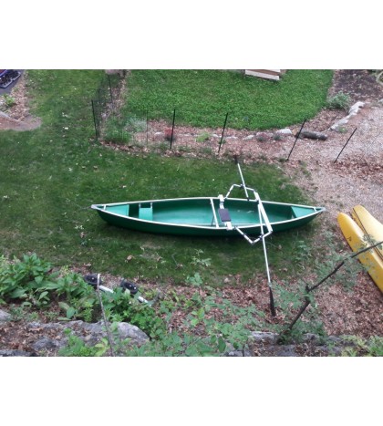 Row Outriggers for Canoe with Oars Included -- Rowing Beats Paddling!