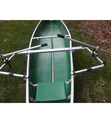 Row Outriggers for Canoe with Oars Included -- Rowing Beats Paddling!