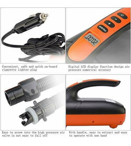 Paddle Board Electric Inflatable Pump Portable,20PSI SUP Pump 12V,with Intellig