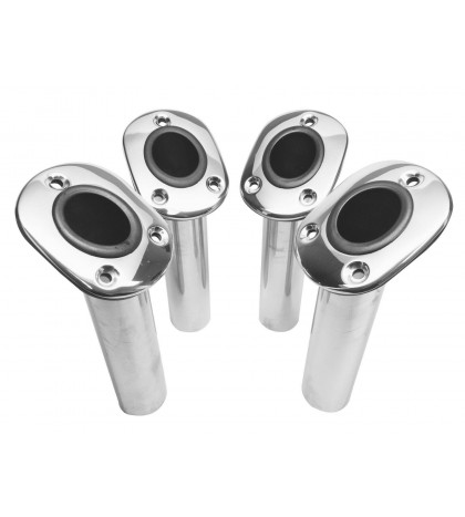 Pactrade Marine 4 Pcs Stainless Steel 304 Fishing Rod Holder 9.5''Flush Mount30°