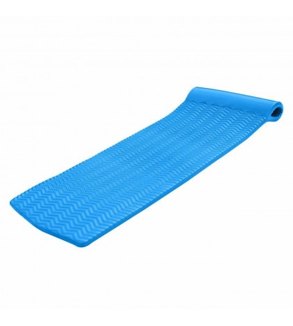 TRC Recreation PVC Pool Float Storage Drying Rack w/ 70 Inch Foam Lounger Blue